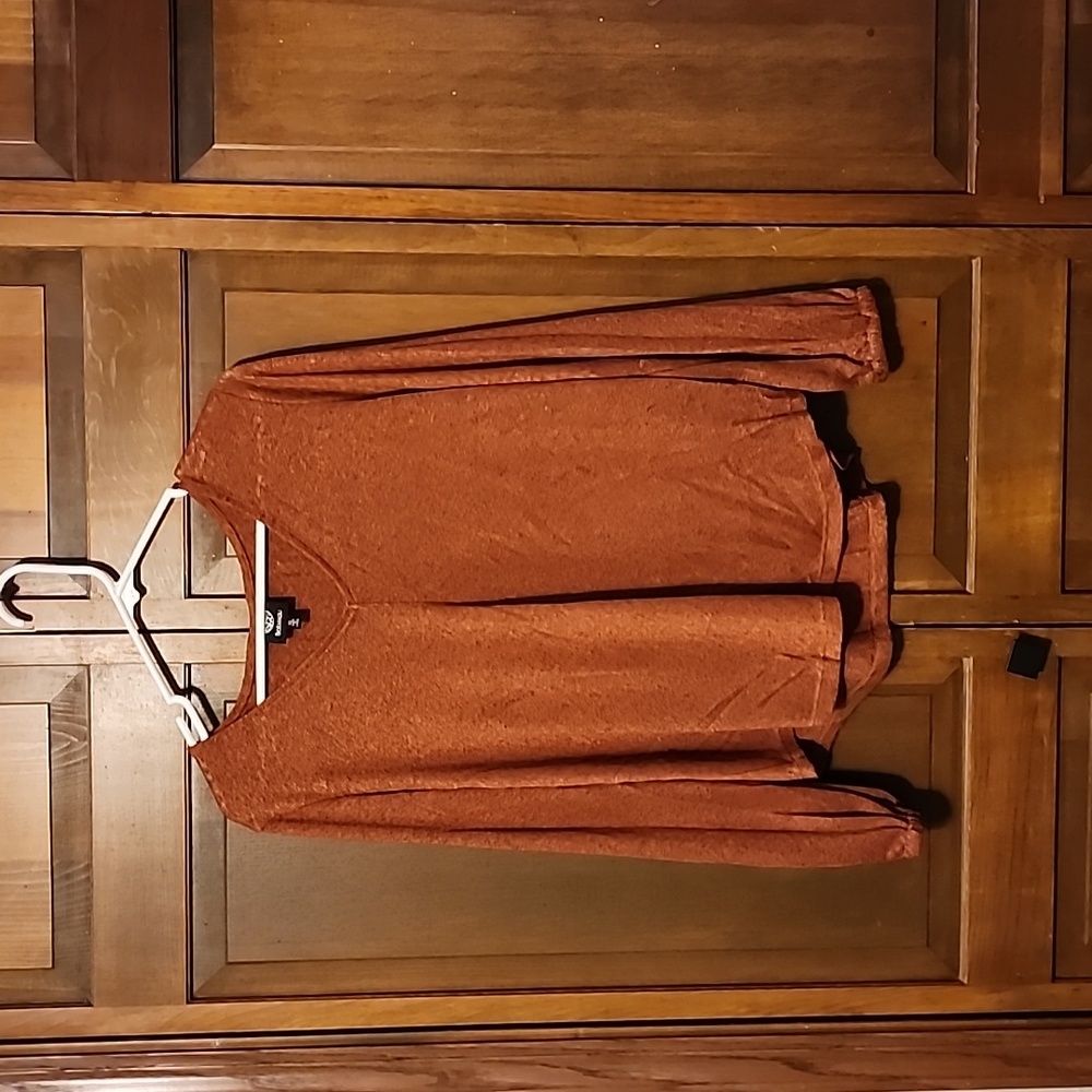 Long sleeved burnt orange size large top
